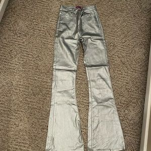 Metallic Edikted leather pants